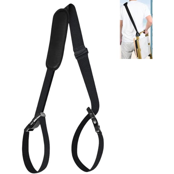 Camping Chair Carry Strap Carrying Belt Portable Beach Chairs Shoulder Straps Carrier for Folding Zero Gravity Chairs Camp Chair Recliner Beach Chairs Camping Table Patio Lounge