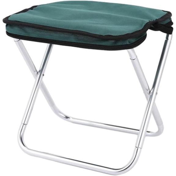 Camping Chair Collapsible Stool Folding Outdoor Lightweight Portable Bench Chairs for Travel Hiking Fishing Outdoor Activities, Dark Green