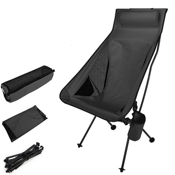Camping Chair Compact Backpacking Chair Folding Chair with Cup Holder Portable Chair for Hiking & Beach