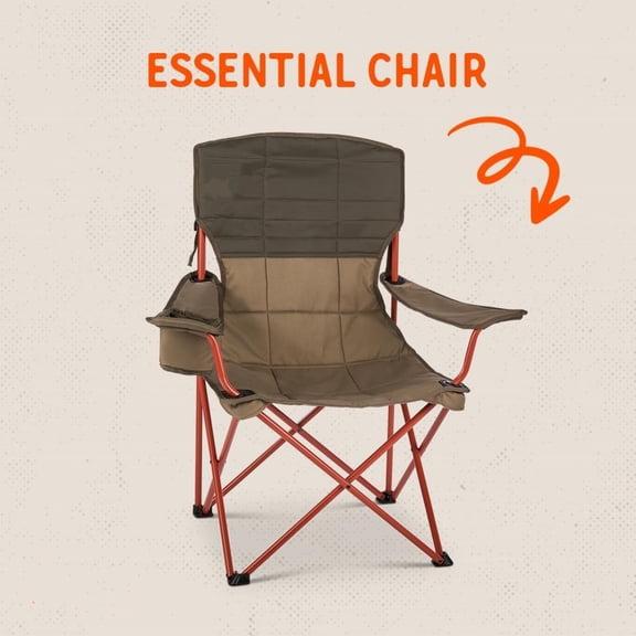 Camping Chair, Folding Camp Seat for Festivals, Beach Days, Tailgating (Bungee Cord)