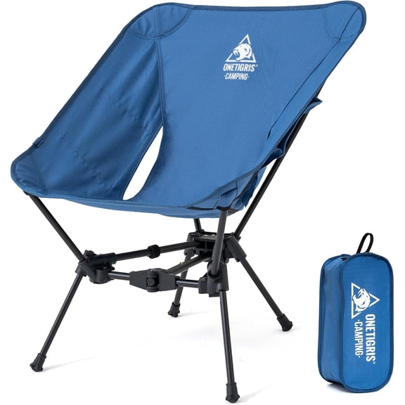 Camping Chair, Lightweight Folding Backpacking Hiking Chair, Compact Portable, 330 lbs Capacity, Blue