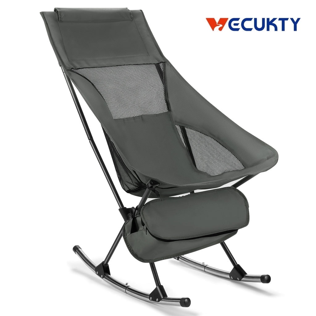 Walmart discount codes: Vecukty Folding Rocking Camp Chair, 165lbs Capacity, Portable for Outdoors, Grey