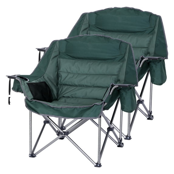 Camping Chairs, Oversized XL Padded Camping Chair, Outdoor Chair (2-Pack)