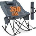 thumbnail image 1 of Camping Chairs, Rocking Camping Chairs Foldable Camping Chairs for Adults Outdoor Rocker Camping Chairs with High Back Portable Rocking Chair for Outdoor Camping Chairs, Support 350lbs, Grey, 1 of 9