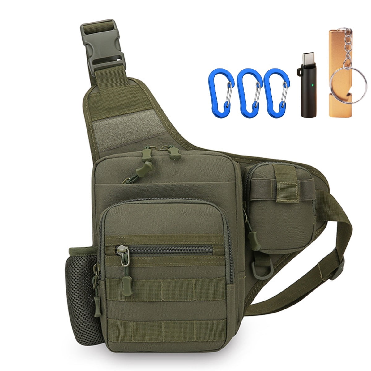 Camping Climbing Bag Chest Pouch For Men Cycling Hiking Travel Outdoor Sport Tactical Crossbody Molle Fishing Waist Fanny Pack