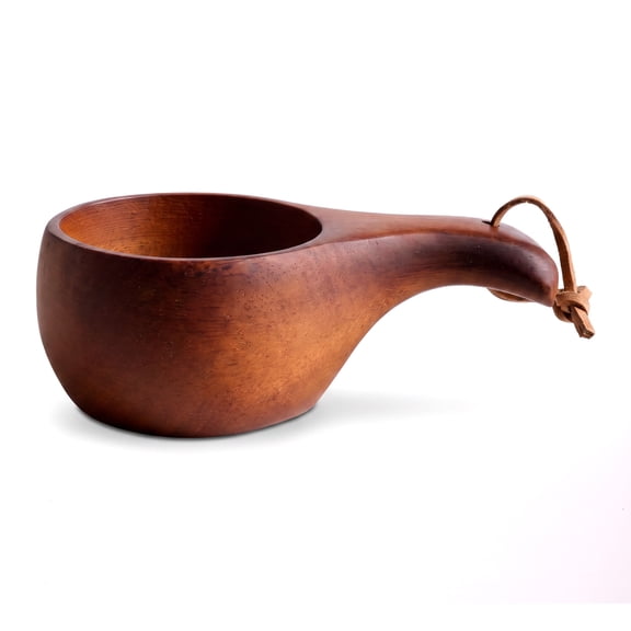 Camping Coffee Mug Wooden Cup with Handle, Natural Wood Coffee Cup for Camping Hiking Travel Home Office Drinkware