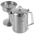 thumbnail image 1 of Camping Coffee Pot Stainless Steel,Coffee Pot Outdoors,Multi Use Coffee Percolator,Brew Coffee on Fire,Ideal for Group Camping,Hiking,Backpacking,RV and Travel,9 Cups, 1 of 8