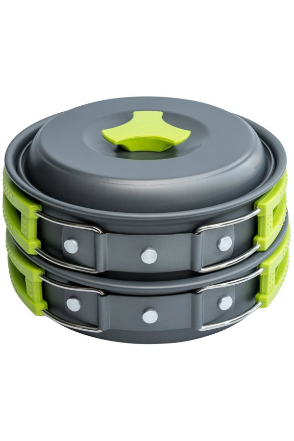 Camping Cookware Mess Kit For Backpacking Gear - Cooking Set Pots And Pans Stove/portable Stove Compatible Camp Kitchen Equipment Accessories Pot