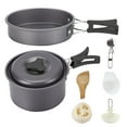 thumbnail image 1 of Camping Cookware Set under $5! kkbbma Camping Cookware Set for Outdoor, Non-Stick Aluminum Pot and Pan Kit, Portable Cooking Utensils for Hiking and Picnic, 1 of 9