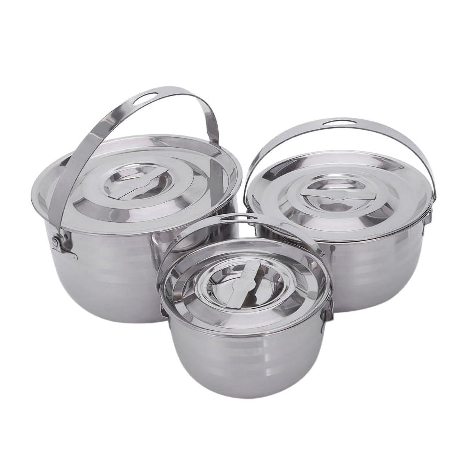 Camping Cookware Set Stainless Steel Campfire Cooking Pots And Pans