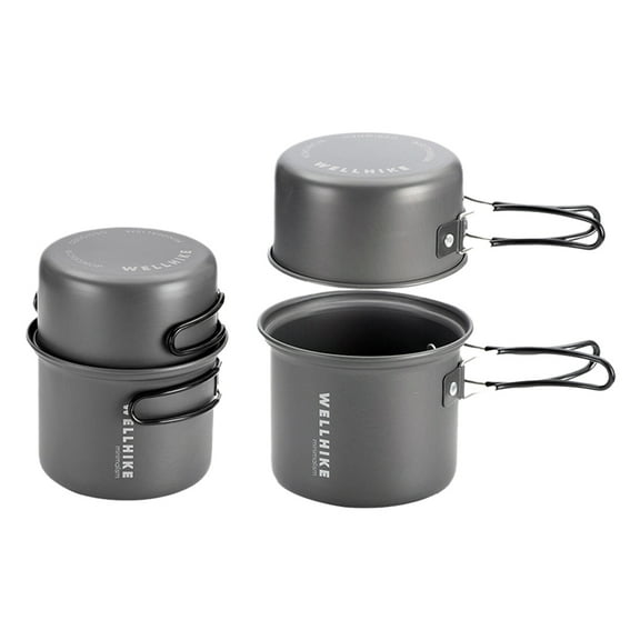 Camping Cookware Set with Water Kettle Portable Camping Stove Tableware Pot Outdoor Fishing Camping Kitchen Supplies