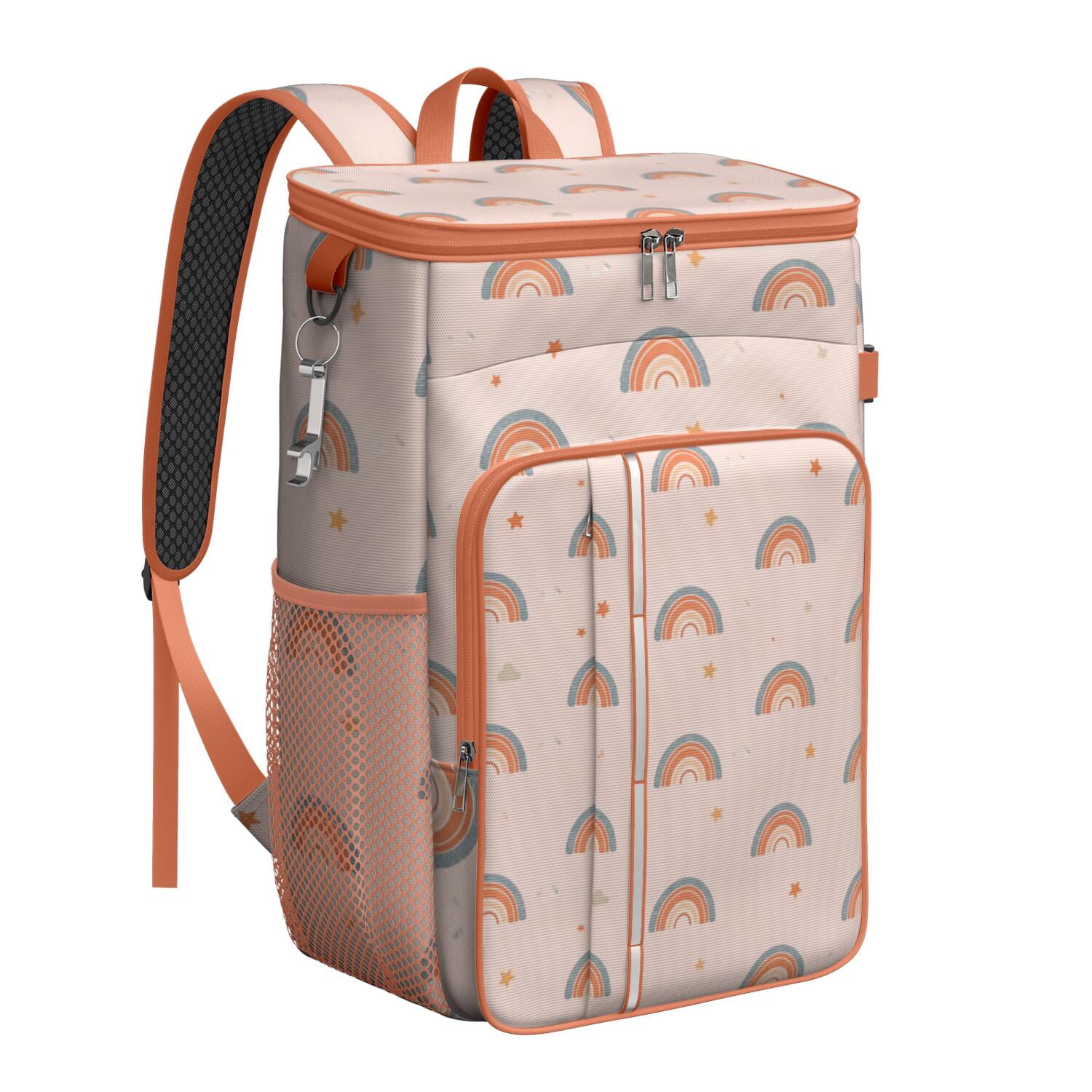Camping Cooler Backpack 26 Cans,Insulated Backpack Insulated Leak Proof Travel Cooler Bag Waterproof Lunch Picnic Beach Work Trip Thermal Bag Drink Beverage Beer Bag Cooler Rainbow Cartoon