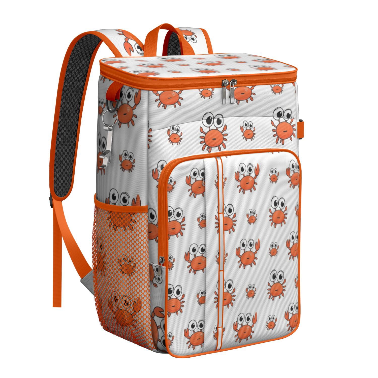 Camping Cooler Backpack 26 Cans,Insulated Backpack Insulated Leak Proof Travel Cooler Bag Waterproof Lunch Picnic Beach Work Trip Thermal Bag Drink Beverage Beer Bag Cooler Marine Adorable Crab
