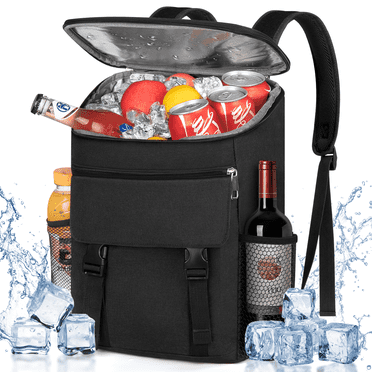 Camping Cooler Backpack 35 Can, Large Capacity Cooler Bag W/ Insulated Compartments Thermal Pocket, Leakproof & Lightweight Travel Cooler Bag, Waterproof Picnic Camping Beach Bag, Cooler Ice Chest