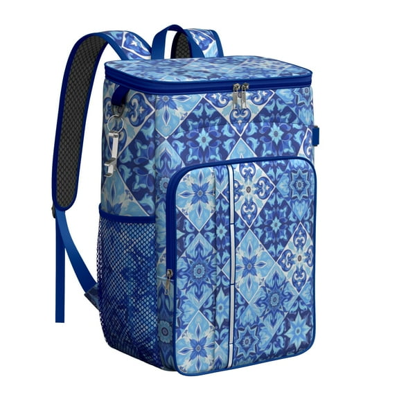 Camping Cooler Backpack Cans,Insulated Backpack Insulated Leak Proof Travel Cooler Bag Waterproof Lunch Picnic Beach Work Trip Thermal Bag Drink Beverage Beer Bag Cooler Bohemian Tribal