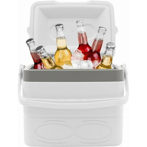 Camping Cooler, Portable Small Insulated Cooler, Insulated Cooler with Handle, suitable for outdoor activities, fishing trips, family camping, picnics and so on