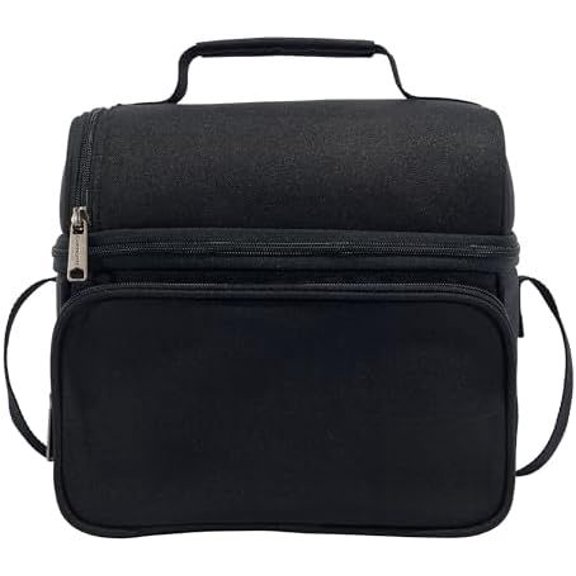 Camping Cooler, Worksite Lunchbox, Soft Shell Lunch Bag for Construction Sites, Work and Everyday Use, Black