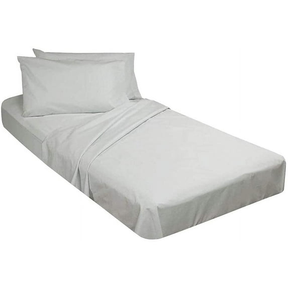 Camping Cot Mattress 4-Pcs Sheet set 100 % Egyptian Cotton 700 TC Perfect for Narrow Twin/Cot Size/Rv Bunk/Guest Bed/Camping Cot Size - 30" X 75" Color Light Grey Solid