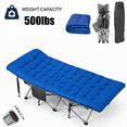 thumbnail image 1 of Camping Cot for Adults with 2 Sided Mattress - 75" x 28" Cot, 1200D Oxford Portable Cot Bed with Carry Bag for Camp Travel Guest, 1 of 11