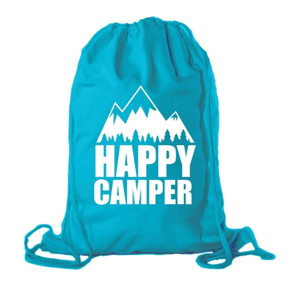 Camping Cotton Drawstring Backpack for Birthday parties and Summer Camp