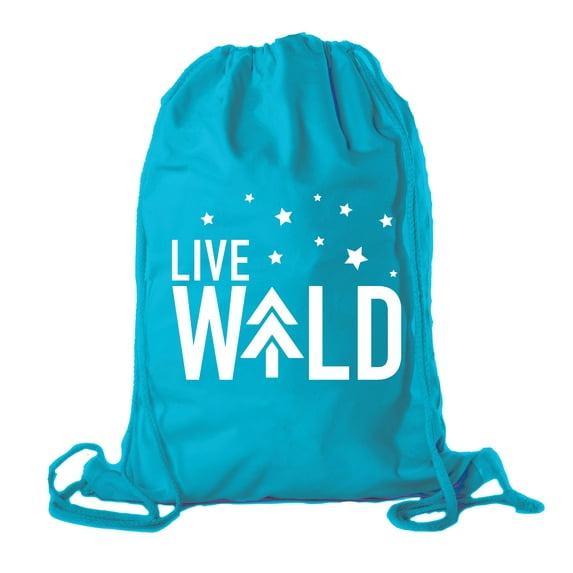 Camping Cotton Drawstring Backpack for Birthday parties and Summer Camp