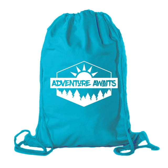 Camping Cotton Drawstring Backpack for Birthday parties and Summer Camp