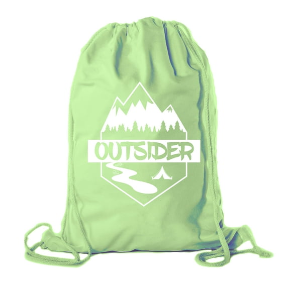 Camping Cotton Drawstring Backpack for Birthday parties and Summer Camp
