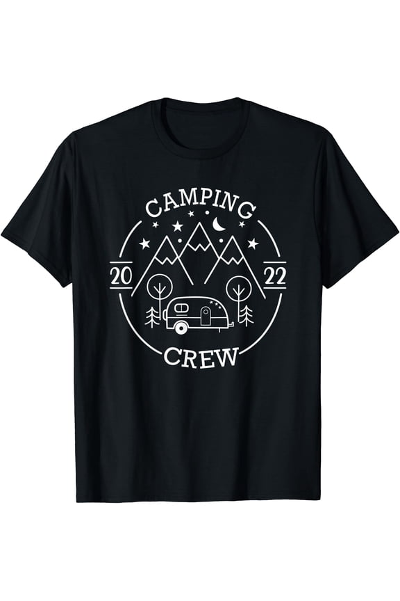 Camping Crew 2022 Graphic T-Shirt for Family Reunion Road Trip Adventures