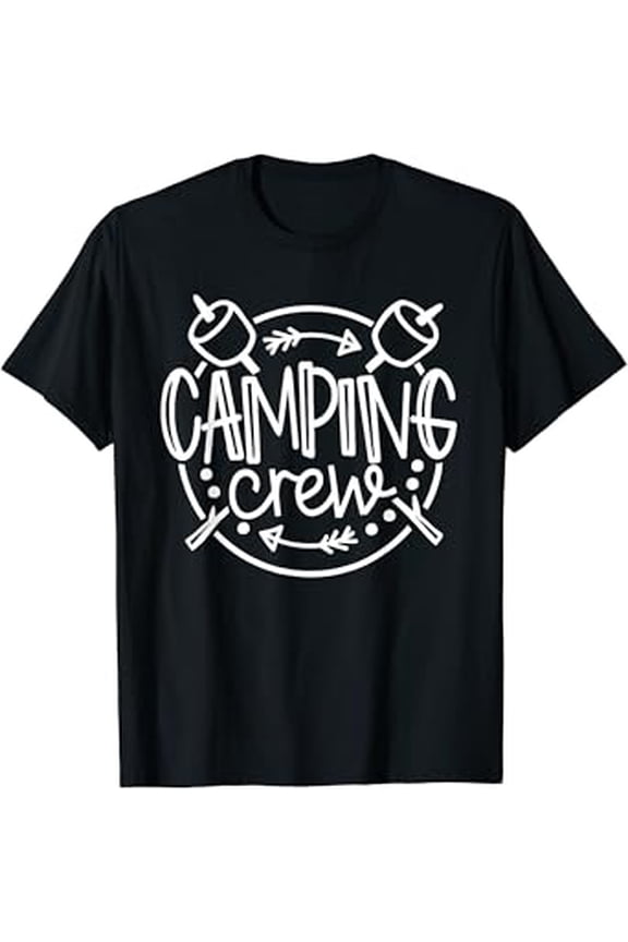 Camping Crew Campfire Summer Camp Vacation Family Matching T-Shirt