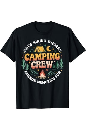Camping Crew Family Matching Group Friends Men Women Kid T-Shirt