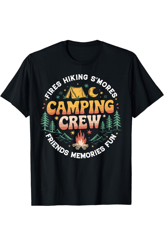 Camping Crew Family Matching Group Friends Men Women Kid T-Shirt