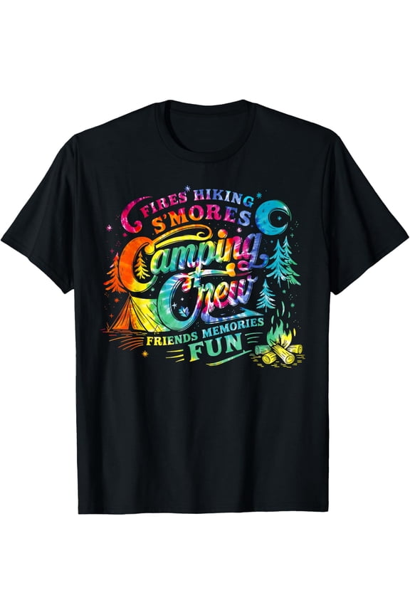Camping Crew Family Tie Dye Friends Men Women T Shirt