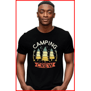 Camping Crew Kids Family Matching Group Heritage Graphic Unisex T-Shirt, up to Size 5XL