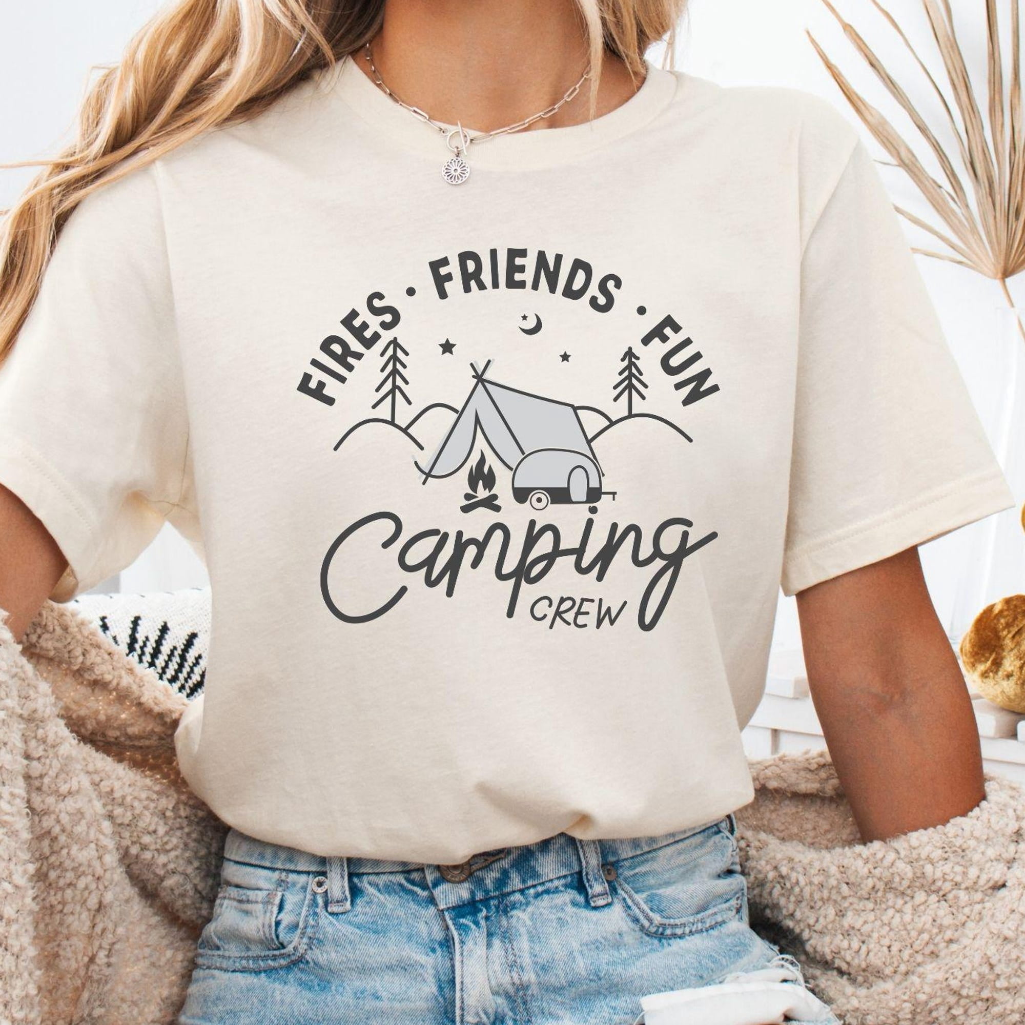 Camping Crew Shirt Fries Friends Fun Shirt - Walmart.com