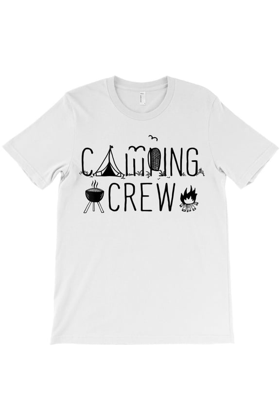 Camping Crew Themed Funny and Adventurous Graphic Design Style Themed G36058 Unisex T-Shirt, Up to Size 5XL
