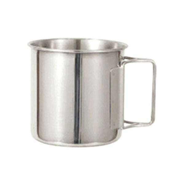 Camping Cup Stainless Steel Pot Portable Water Mug Cup with Foldable Handle