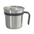 thumbnail image 1 of Camping Cup Tea Water Cup Durable Metal Cups Lightweight Coffee Cup Portable Stainless Steel Coffee Mug for Backpacking Hiking Trips Cooking Black, 1 of 8