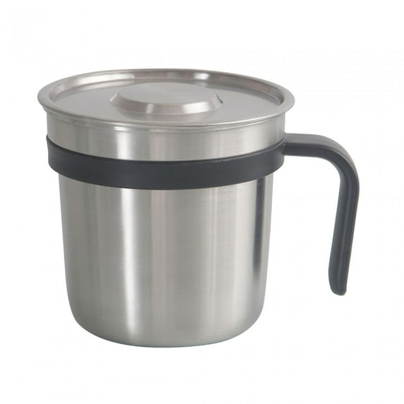 Camping Cup Tea Water Cup Durable Metal Cups Lightweight Coffee Cup Portable Stainless Steel Coffee Mug for Backpacking Hiking Trips Cooking Black