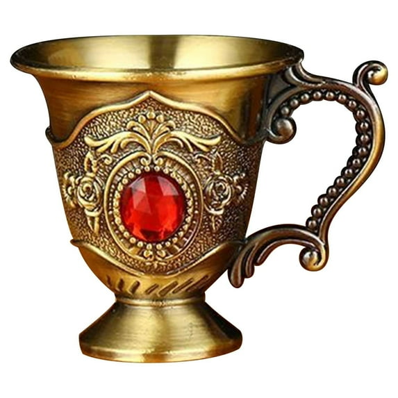 Camping Cups & Mugs Qwtwty Household Metal White Wine Glass Alloy Pattern Gemstoned Decoration Classical Wineware Many Options To Choose From