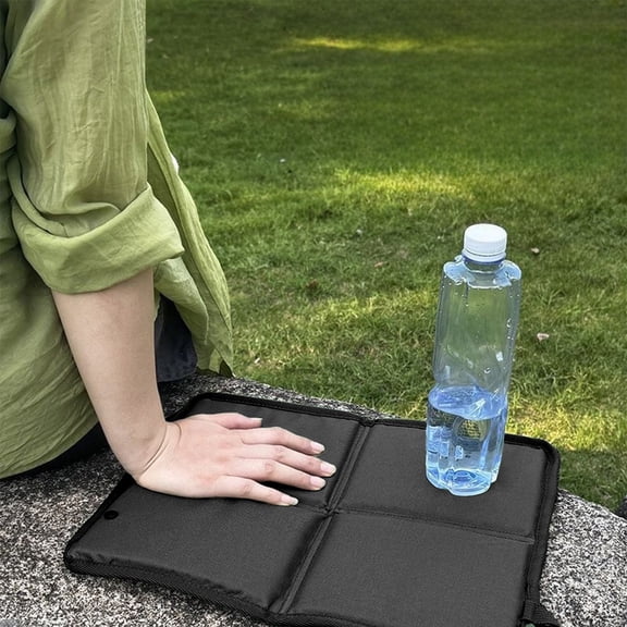 Camping Cushion Seat, Foldable Ultralight Foam Sitting Pads, Save Your Backpack Space and Reduce Weight,14.57x10.83in (Black)