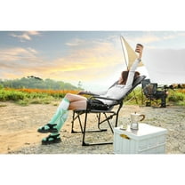 Camping Directors Chair With Side Table - Heavy Duty Portable For Beach, Fishing, Picnic, Lawn Grey Oversized Folding Picnic