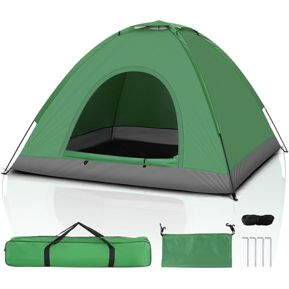 Camping Dome Tent, 1-4 Person Waterproof Windproof Easy Setup Spacious Family Tents with Carry Bag & Rain Fly for Hiking Backpacking Traveling Glamping Beach