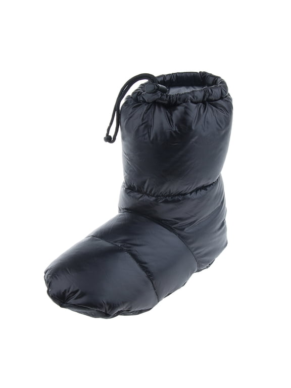 Camping Down Booties Slippers Home Bedroom Sleeping Bag Black XL