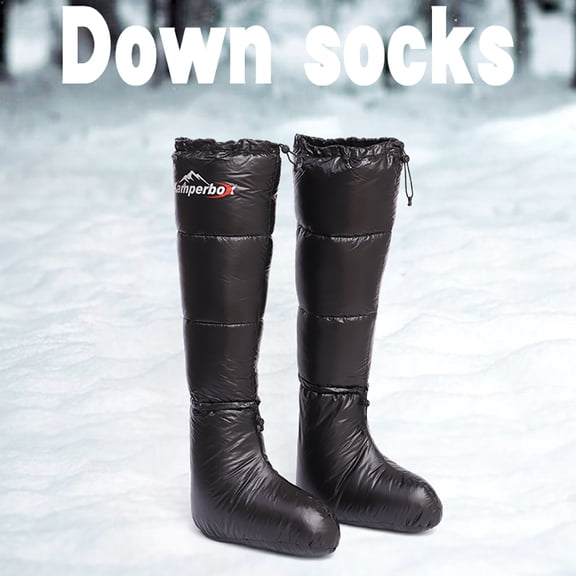 Camping Socks Sleeping Bag Cozy Down Boots for Warmth Comfort Durability Ideal for Outdoor Enthusiasts