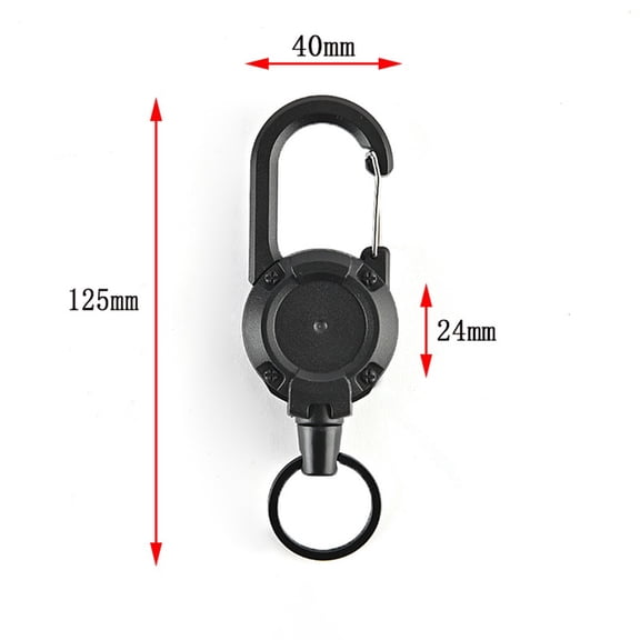 Camping Equipment Retractable Key Chain Keyring Safety Coil Carabiner Backpack Buckle Ring Quick Hanging Telescopic Keychain