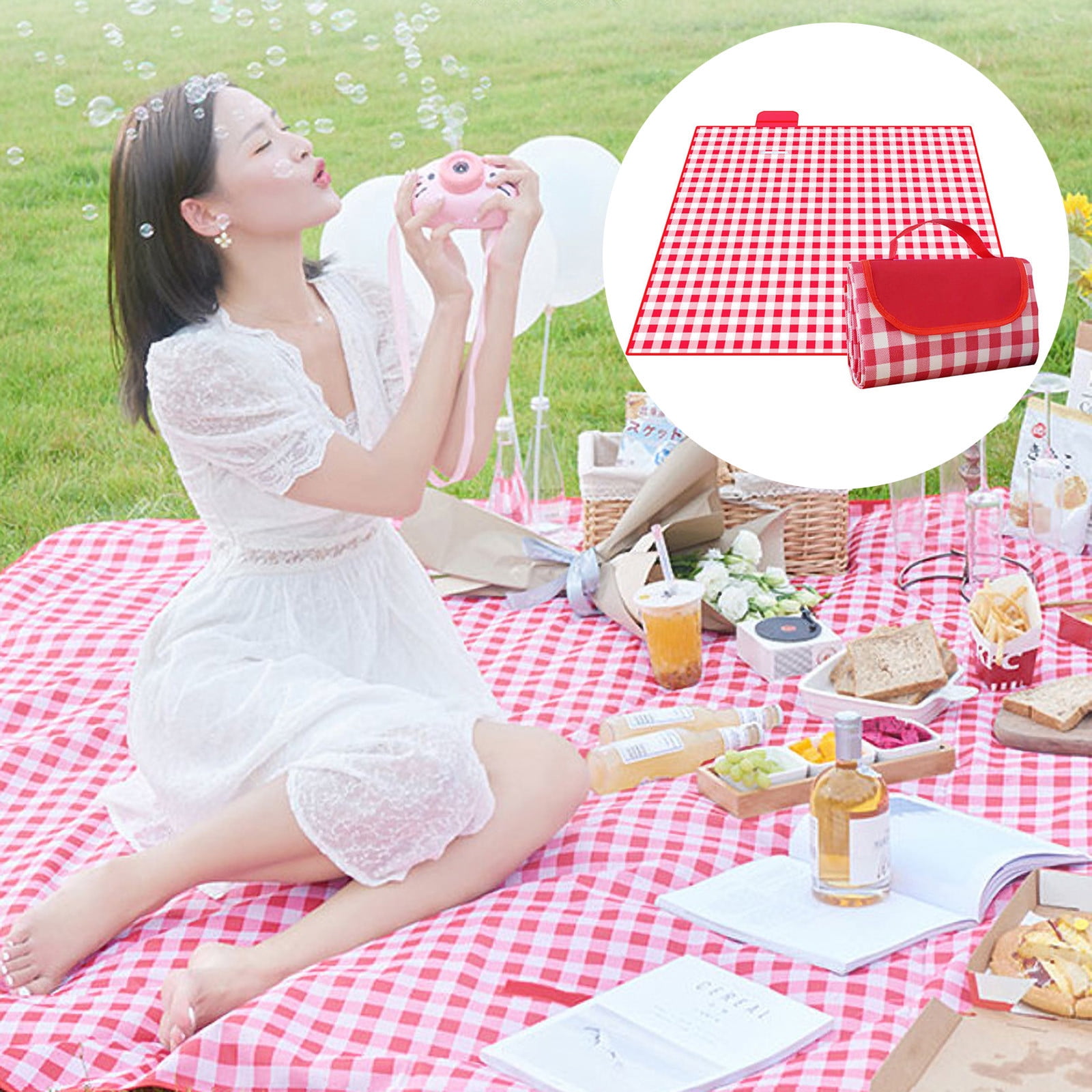 Camping Essentials Outdoor Folding Picnic Mat Thicken Camping Parks Grass Mat Mat in Clearance