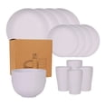 thumbnail image 1 of Camping Essentials Plates and Bowls Sets Reusable Dishwasher Microwave Safe Dinnerware Set for 4 Unbreakable Plastic Kitchen Outdoor Camping Dishes, 1 of 2