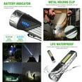 thumbnail image 1 of Camping Essentials - Rechargeable Mag Lights Flashlight Emergency Camping Flashlight 90 Degree, 90 Degree Mini Flashlight Ip65 Waterproof, Clip on Flashlight COB Work Light Outdoor, Hiking, Black, 1 of 6
