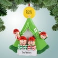 thumbnail image 1 of Camping Family in Tent - 4 Christmas Ornament - Familes that Love to Camp - The Great Outdoors - S'mores - Campfire - Roughing It - Campground - Four, 1 of 1