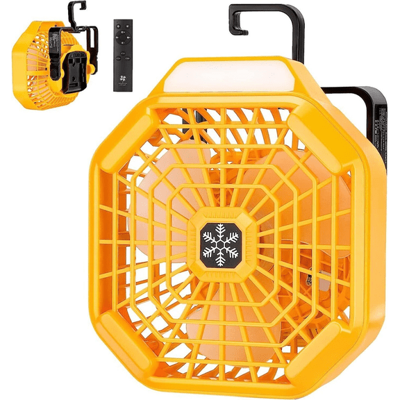 Camping Fan For Dewalt 20V Max Li-ion Battery Cordless Workshop Fan with Remote
